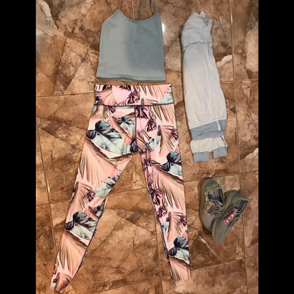 Leggings bought from Free People size M pink/blue